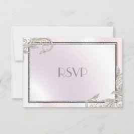 RSVP de prata elegante