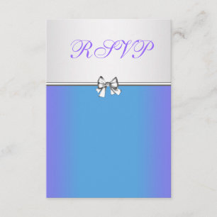 RSVP de Quinceanera roxo e azul-teal