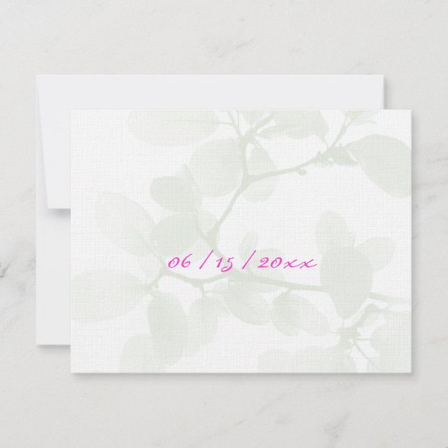 RSVP de Ramificações Pálidas Rosa (Frente)
