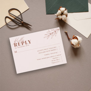 RSVP de Refeição de Casamento do Terracotta Boho B