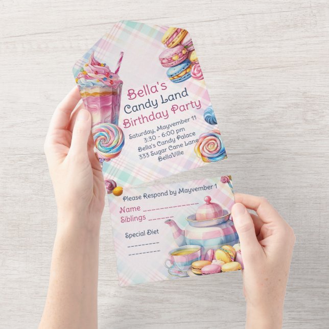 RSVP de Remoção do Convite de aniversário Terrestr (Aba destacável)