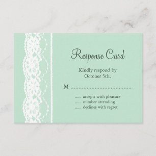 RSVP de rendas da casa Green e da vintage