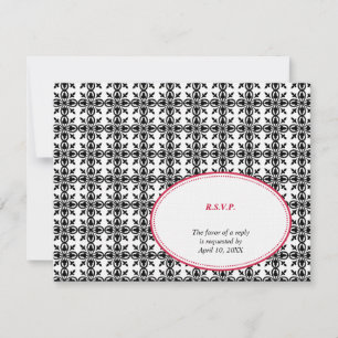 RSVP de resposta de casamento do local de oval pre