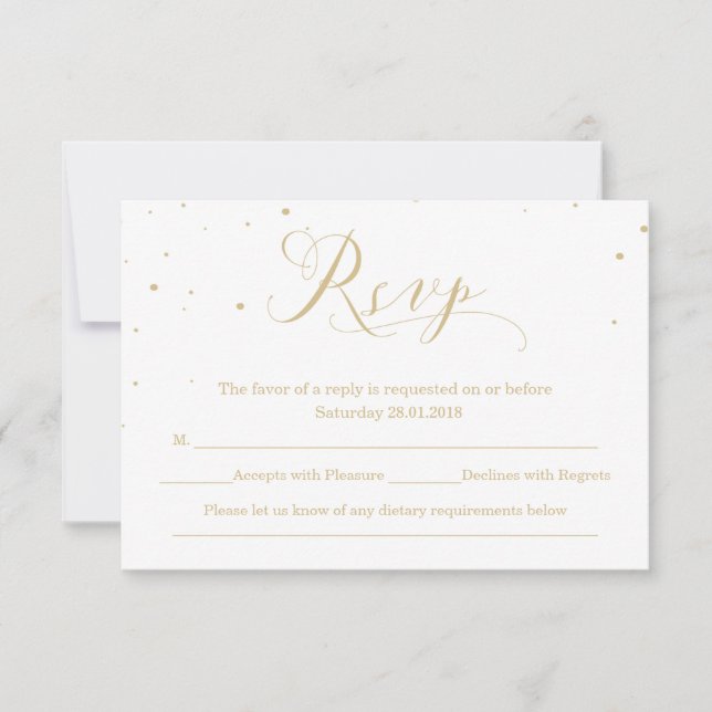 RSVP de Resposta de Casamento no inverno Noite Sno (Frente)