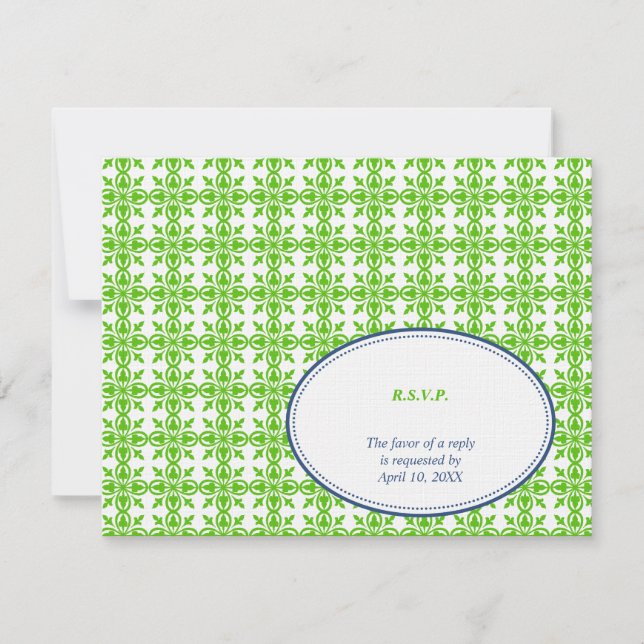 RSVP de resposta de pré-casamento do local oval do (Frente)