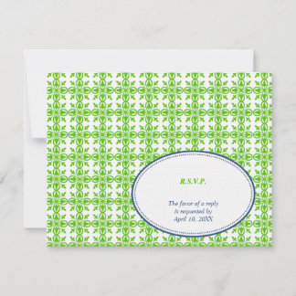 RSVP de resposta de pré-casamento do local oval do