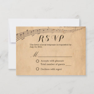 RSVP de Resposta Musical Vintage