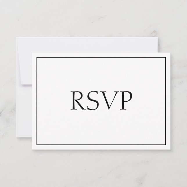 RSVP de Resposta Sensacional em Preto e Branco (Frente)