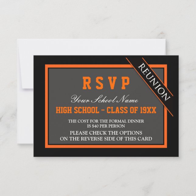 RSVP de Reunião de Classe Formal Clássica (Frente)