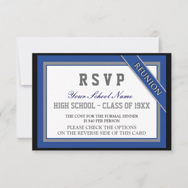 RSVP de Reunião de Classe Formal Clássica (Frente)