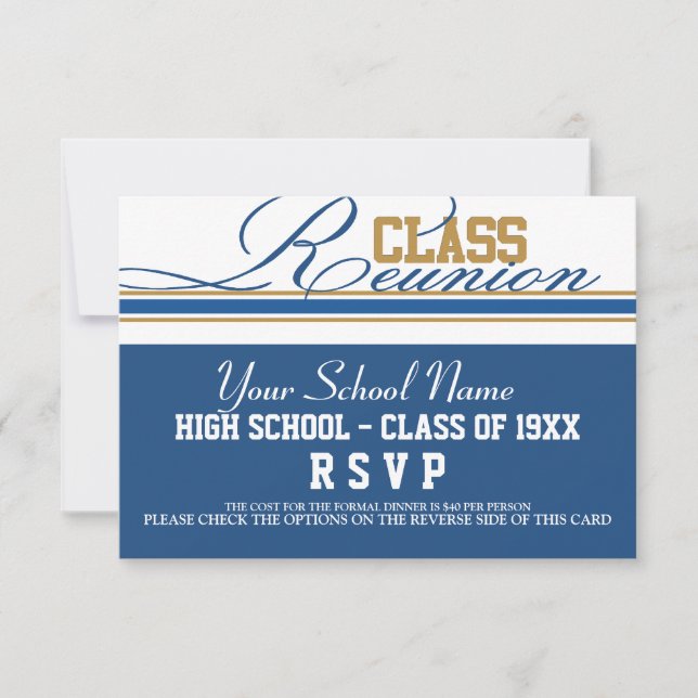 RSVP de Reunião de Classe Personalizável (Frente)