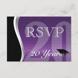 RSVP de Reunião de Classe Personalizável de 20 Ano
