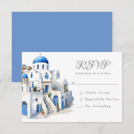 RSVP de Santorini Branco e Azul