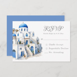 RSVP de Santorini Branco e Azul