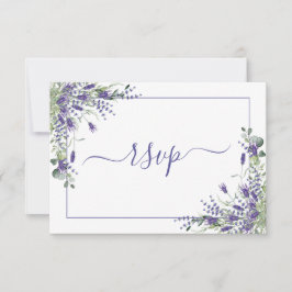 RSVP de Script Botânico Eucalyptus Lavanda Elegant