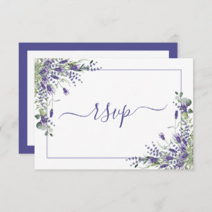 RSVP de Script Botânico Eucalyptus Lavanda Elegant