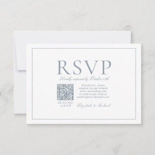 RSVP de Script Clássico Elegante de Código QR Dust