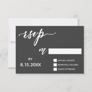 RSVP de Script de Escrita Manual em Branco Negrito