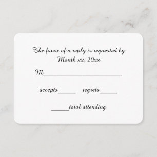 RSVP de Script de Placas de Resposta para Casament