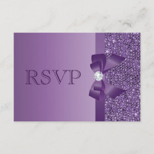 RSVP de Sequências Impressas Roxas, Arco e Diamond