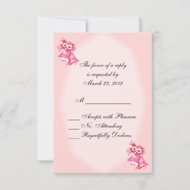 RSVP de Sinais de Casamento Rosa (Frente)