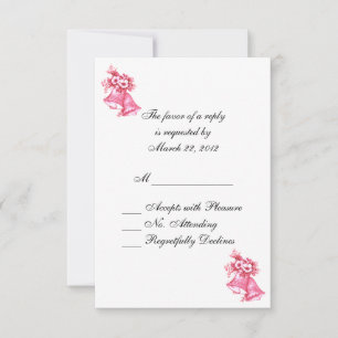 RSVP de Sinais de Casamento Rosa