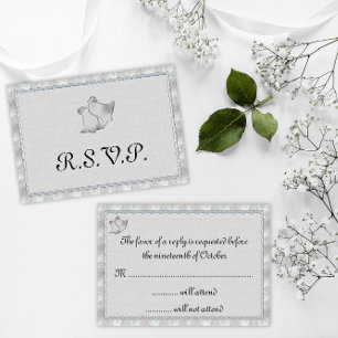 RSVP de Sinais de Casamento Silver Elegante