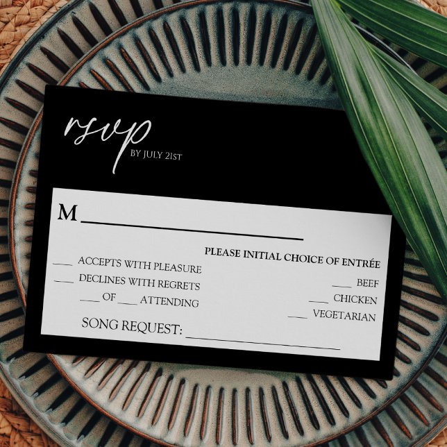 RSVP de Solicitação de Música Negra Clássica Moder (Criador carregado)