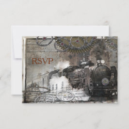 RSVP de Steampunk do Motor a Vapor