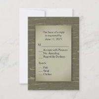 RSVP de Tema de Caça com Menu