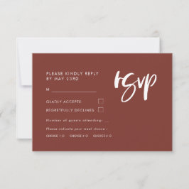 RSVP de terracotta moderno elegante com escolha de