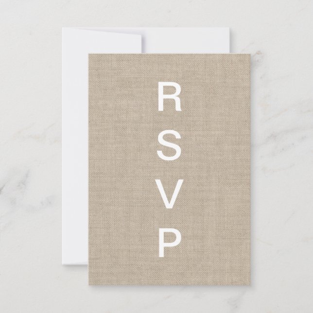 RSVP de Tipografia Burlap (Frente)