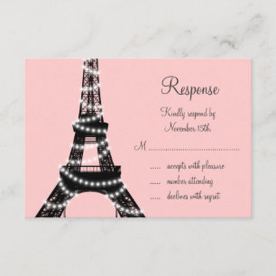 RSVP de Torre Eiffel Twinkles (rosa)