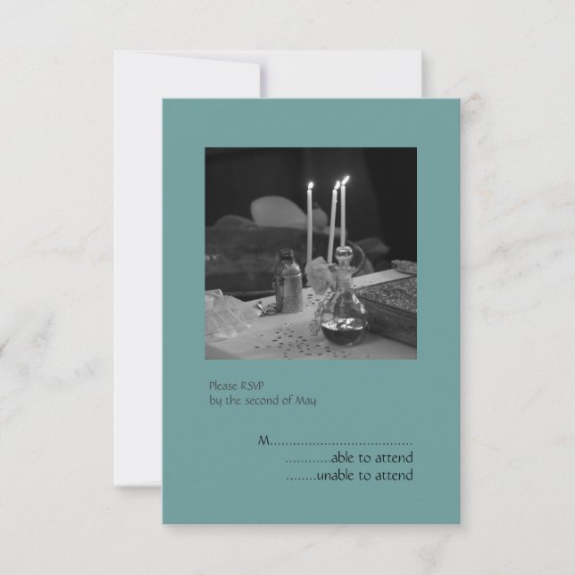 RSVP de Vaftisi Azul (Frente)