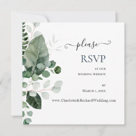 RSVP de Website de Casamento GREENERY primavera BE