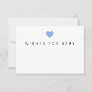 RSVP Desejos para o cartão de gabinete Baby Blue Heart 