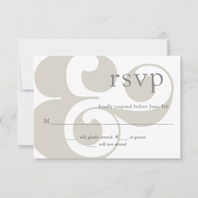 RSVP - design de ampersand moderno (Frente)