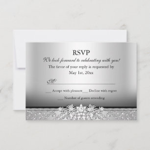 RSVP Diamante Prata e Preto
