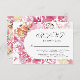 RSVP do Arco da Flor de Cores d'Água Rosa e Blush