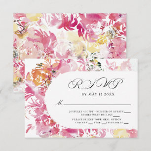 RSVP do Arco da Flor de Cores d'Água Rosa e Blush