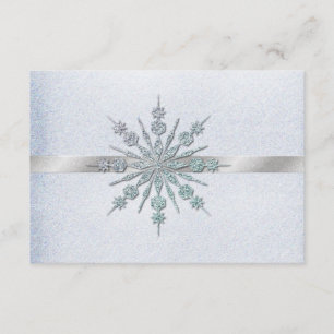 RSVP do Casamento no inverno Crystal Snowflakes