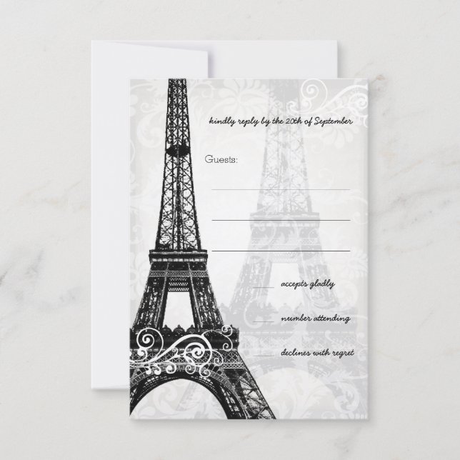 RSVP do Casamento tema damasco Romântico Mason Jar (Frente)