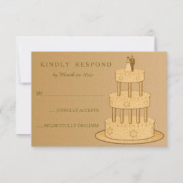 RSVP do Casamento vintage Romântico