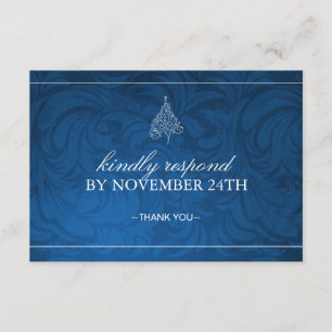 RSVP do Convite de festas de Natal clássico