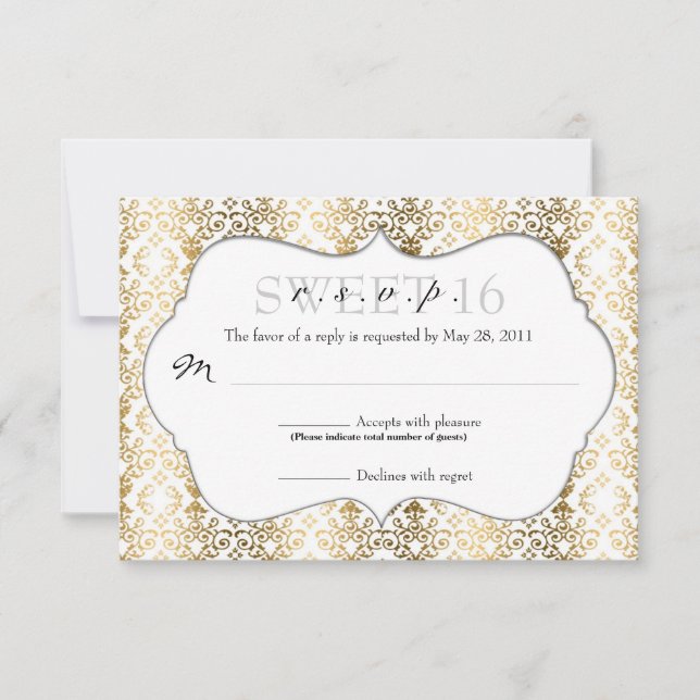 RSVP do Damasco Chic [Dourado] (Frente)