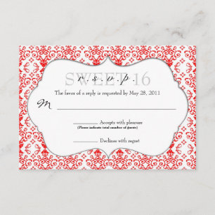 RSVP do Damasco Chic [Vermelho]