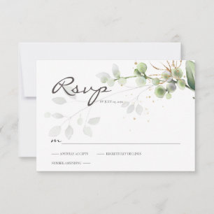RSVP do Eucalyptus Greenery Clássico