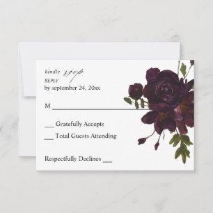 RSVP do Floral sem Refeição do Halloween Purple