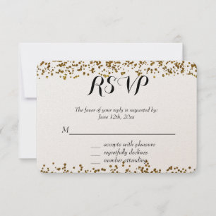 RSVP do Glitter Confetti de Bling Dourado