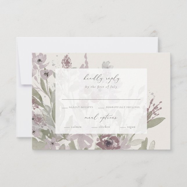 RSVP do Jardim Floreado com Menu (Frente)
